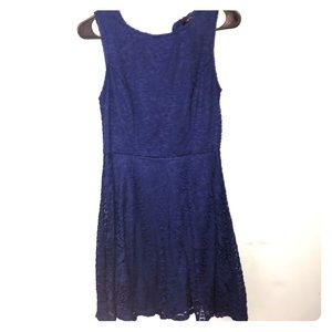 Blue Lace Cocktail Dress